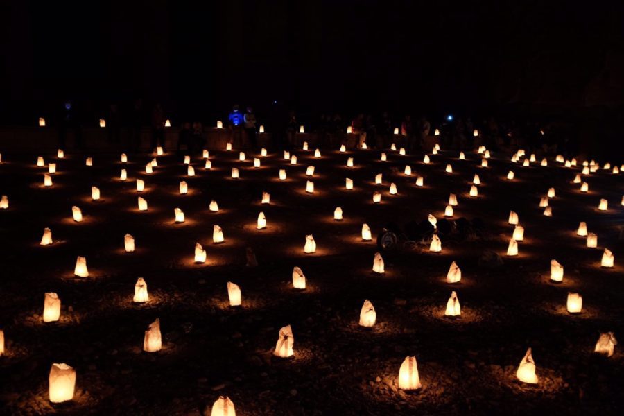 Candle lights at Petra