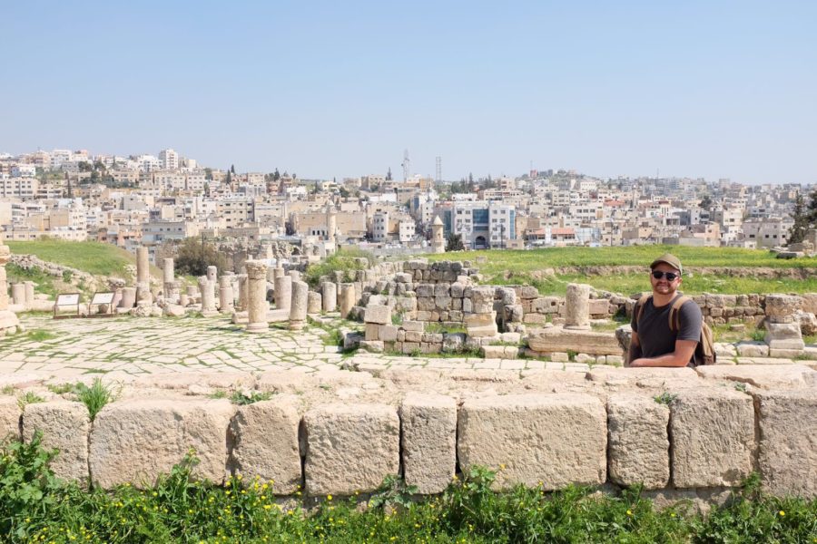 Jerash ruins, in the middle of the city
