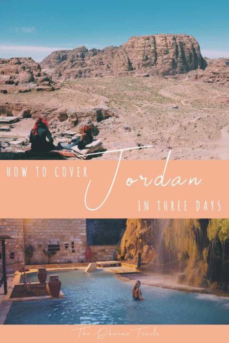 Petra Jordan and Hot Springs with text overlay