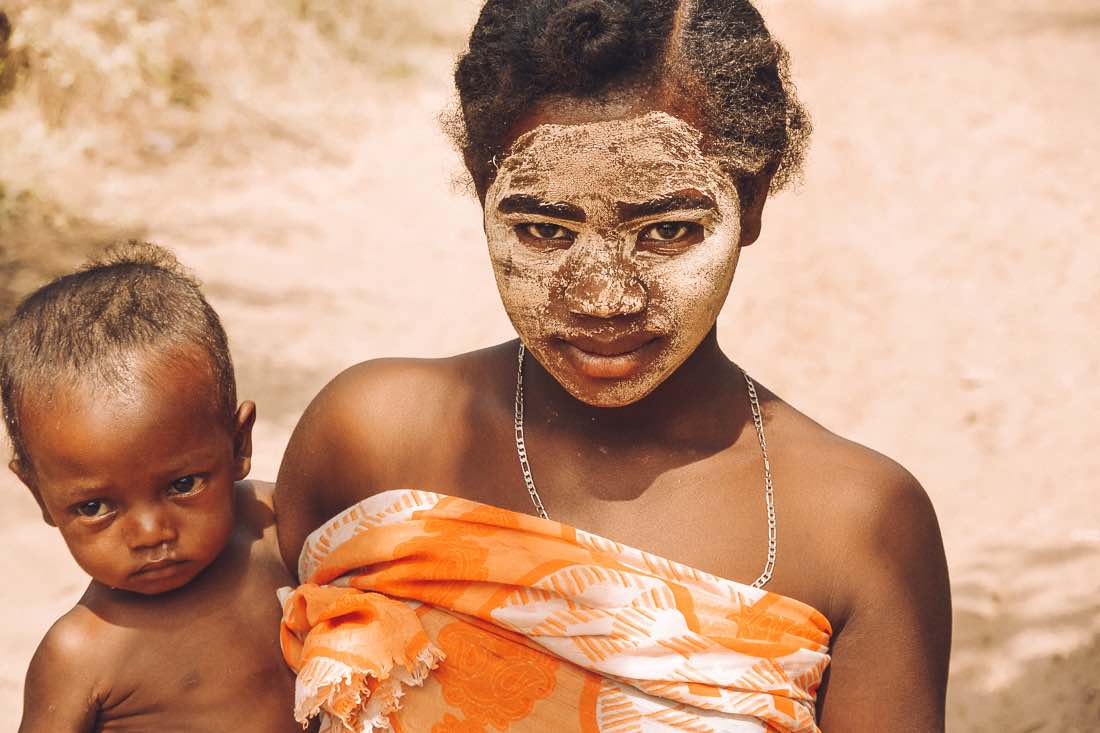 Girl from Sakalava region in Madagascar
