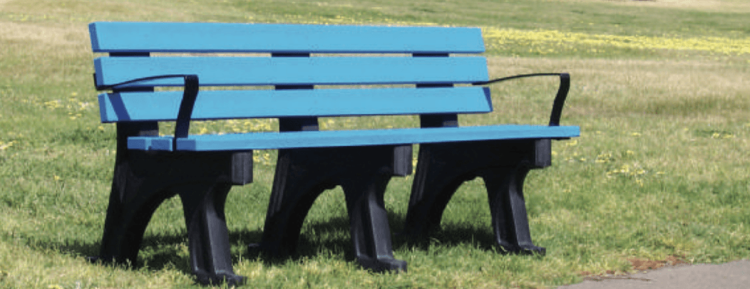 Replas - recycled plastic bag bench 