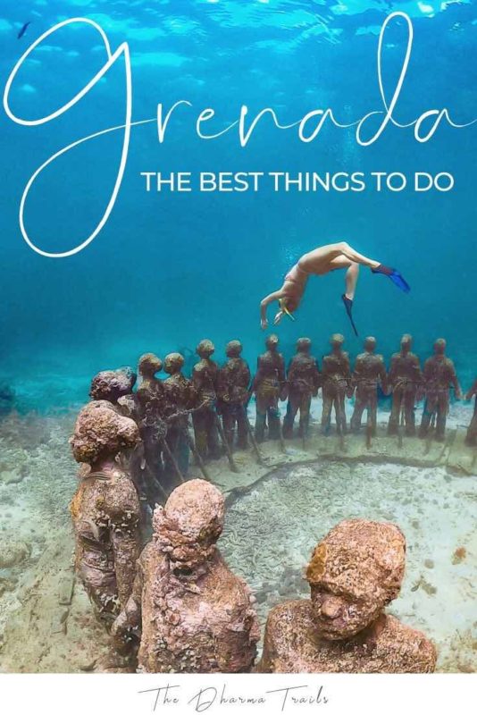 underwater sculpture park with text overlay grenada the best things to do