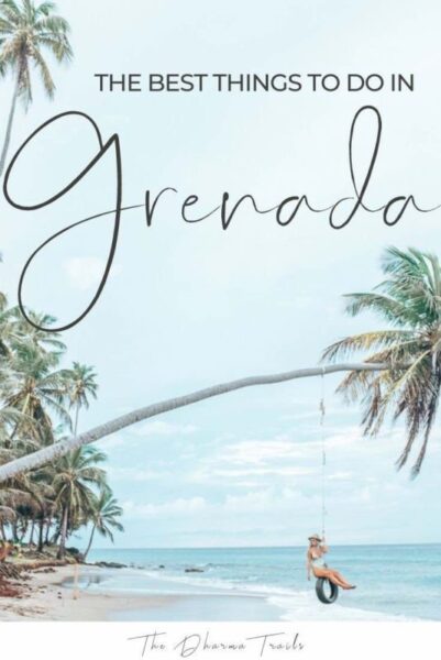caribbean beach with text overlay the best things to do in grenada