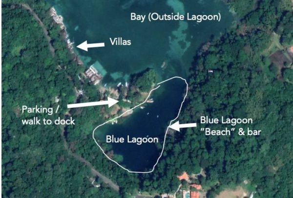 Blue Lagoon Jamaica Map  600x406 