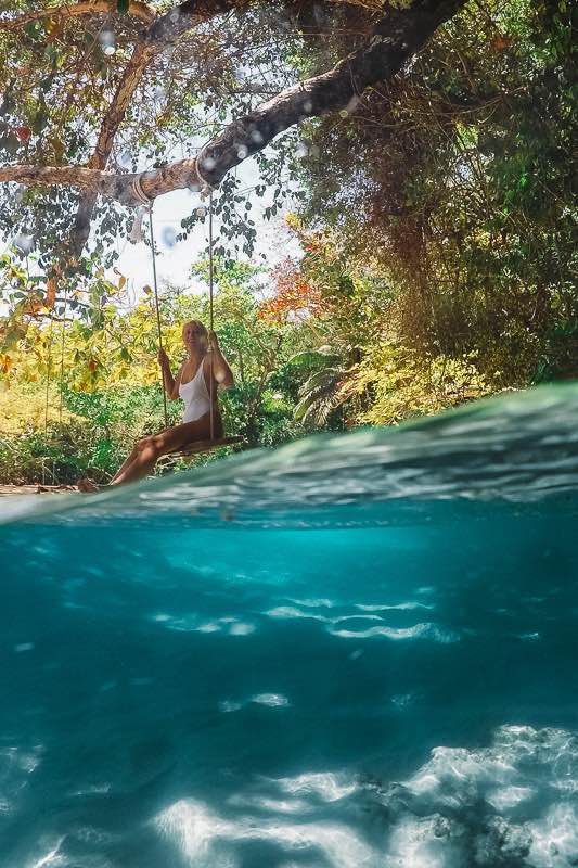Overwater swing in Jamaica
