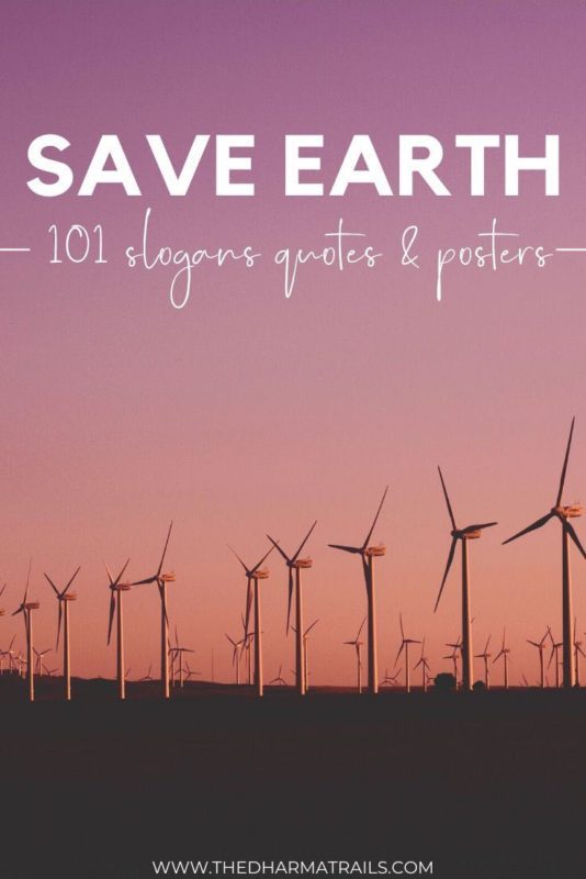 solar panels with text overlay save earth 101 slogans quotes and posters