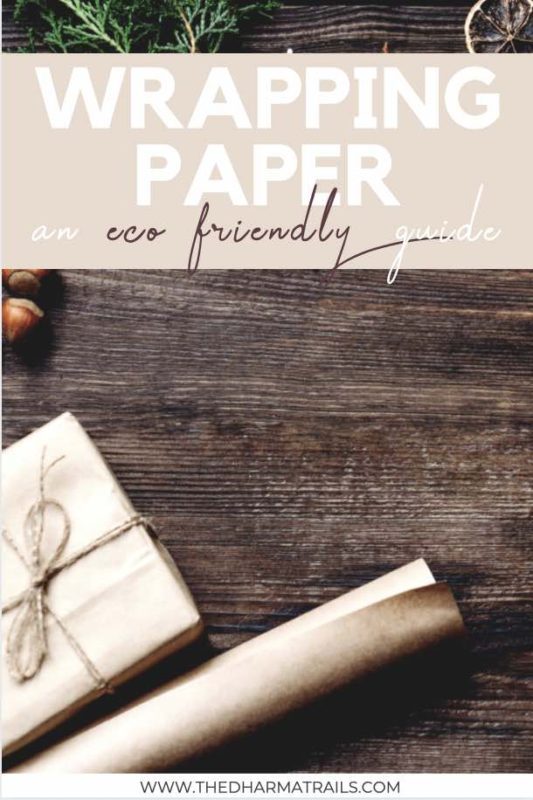 Christmas wrapping paper with text overlay eco friendly guide