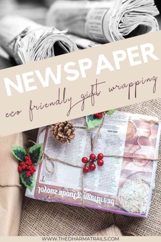 eco friendly gift wrapping using newspaper