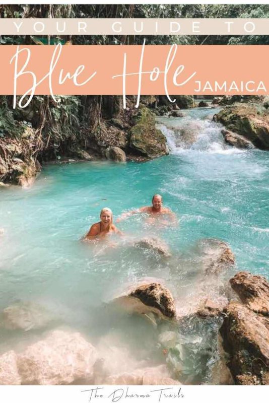 blue hole jamaica with text overlay the insiders guide