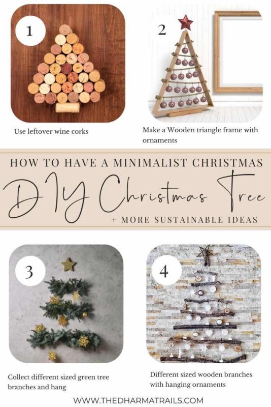 DIY christmas tree how to have a minimalist christmas