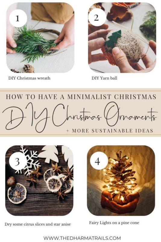 simple ways to have a minimalist Christmas DIY Christmas Ornaments