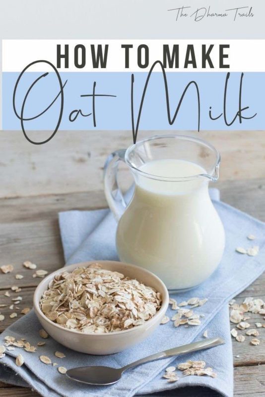 oats and oatmilk in a jug