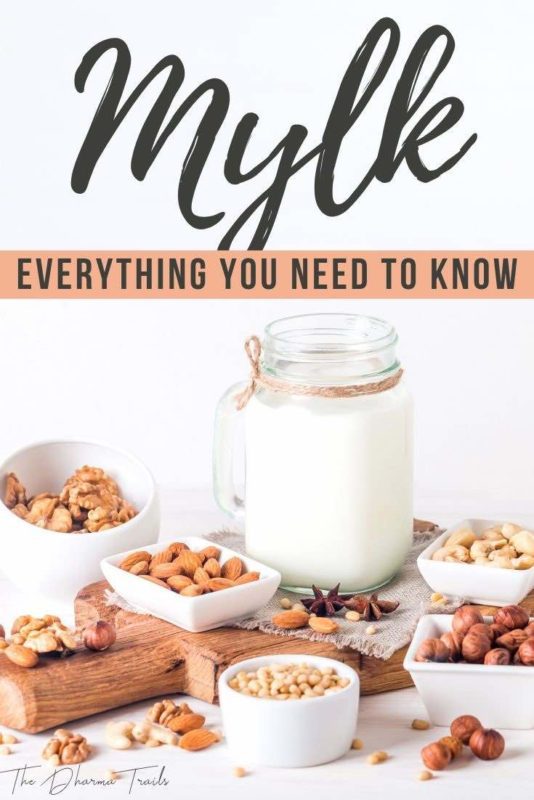 nuts and grains with text overlay mylk everything you need to know