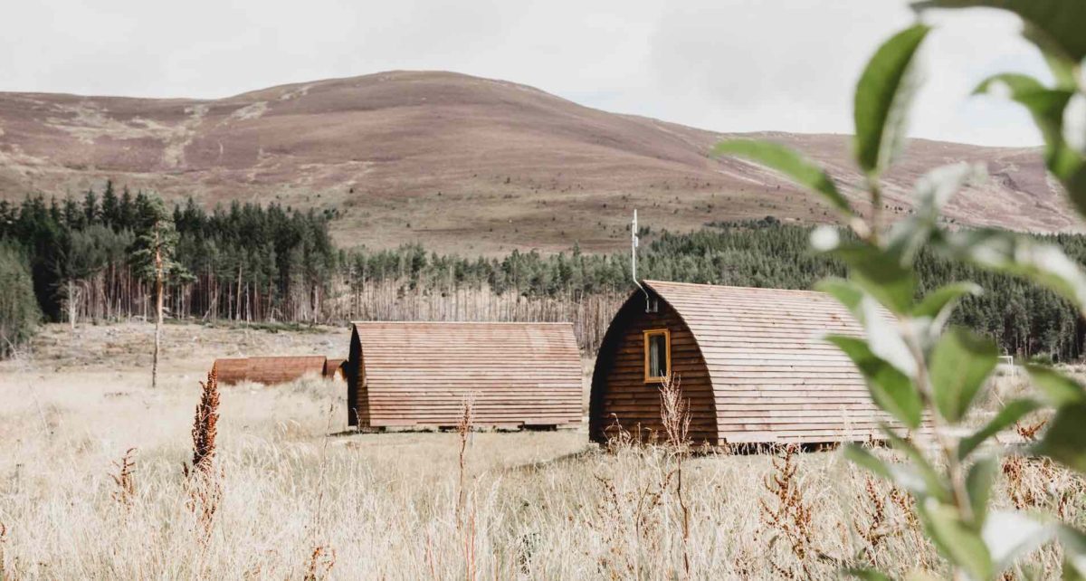 glamping pod in the Scottish countryside 