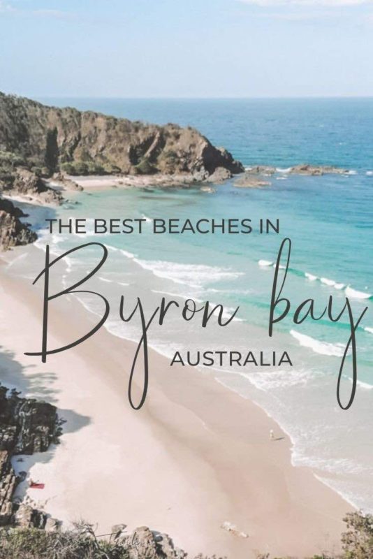 whites beach with text overlay the best byron bay beaches