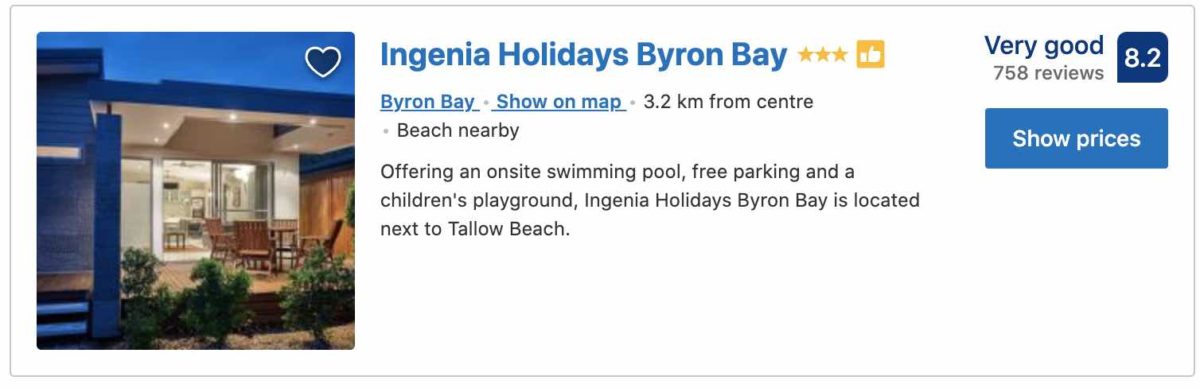 Ingenia Holidays booking
