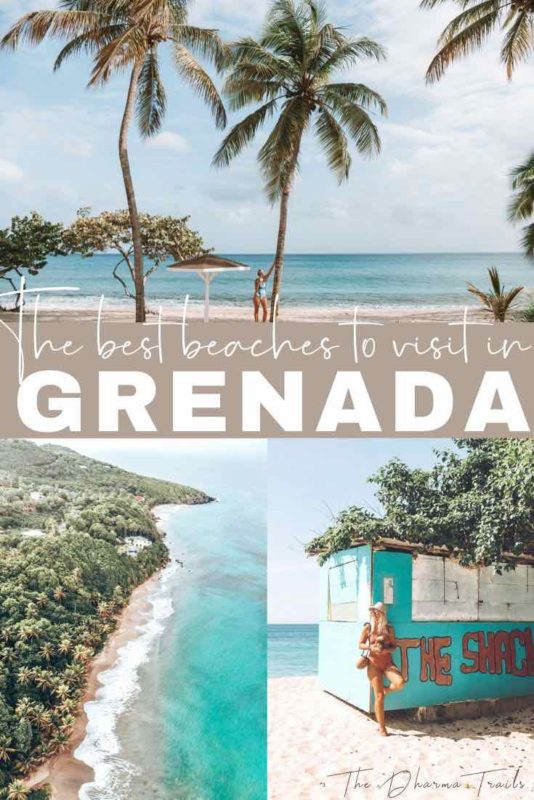 best beaches in grenada with text overlay