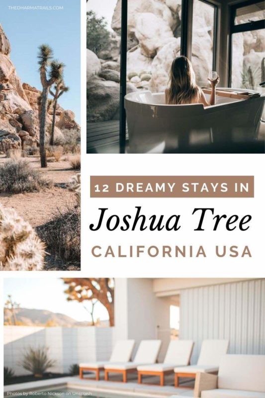 joshua tree minimalist homes with text overlay 12 joshua tree stays