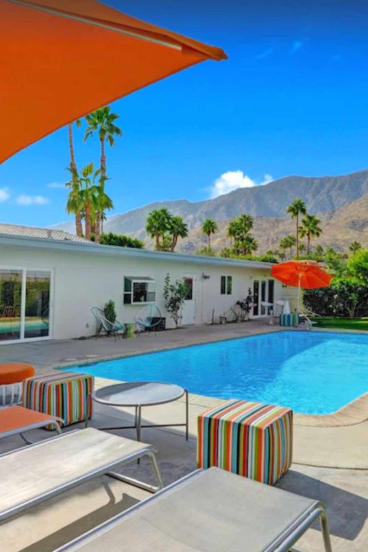 Palm Springs mid century modern rentals colourful