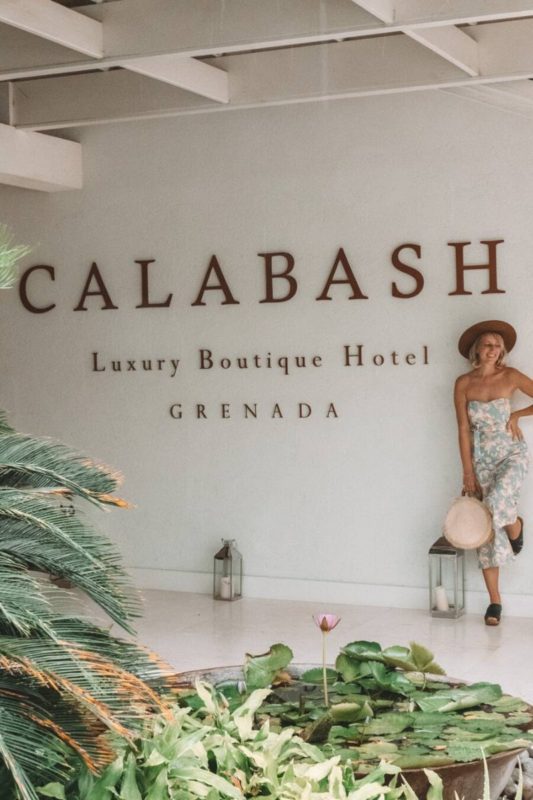 Calabash hotel entrance, luxury boutique hotel in grenada