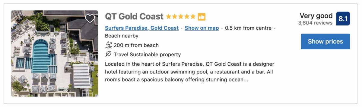 QT Gold Coast hotel