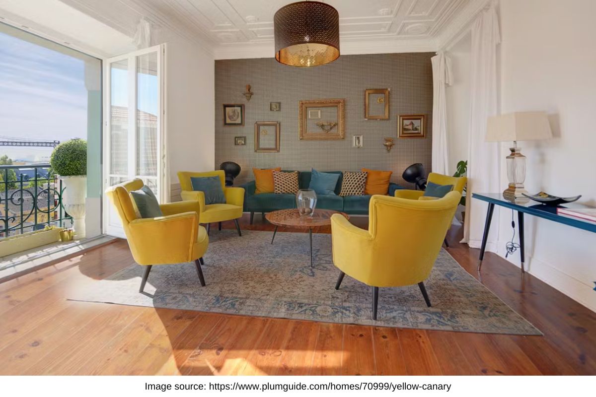 lisbon luxury apartment, yellow canary