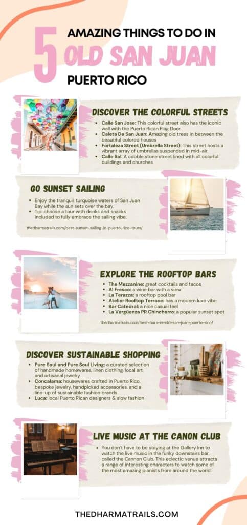 infographic of the best things to do in Old San Juan Puerto Rico 