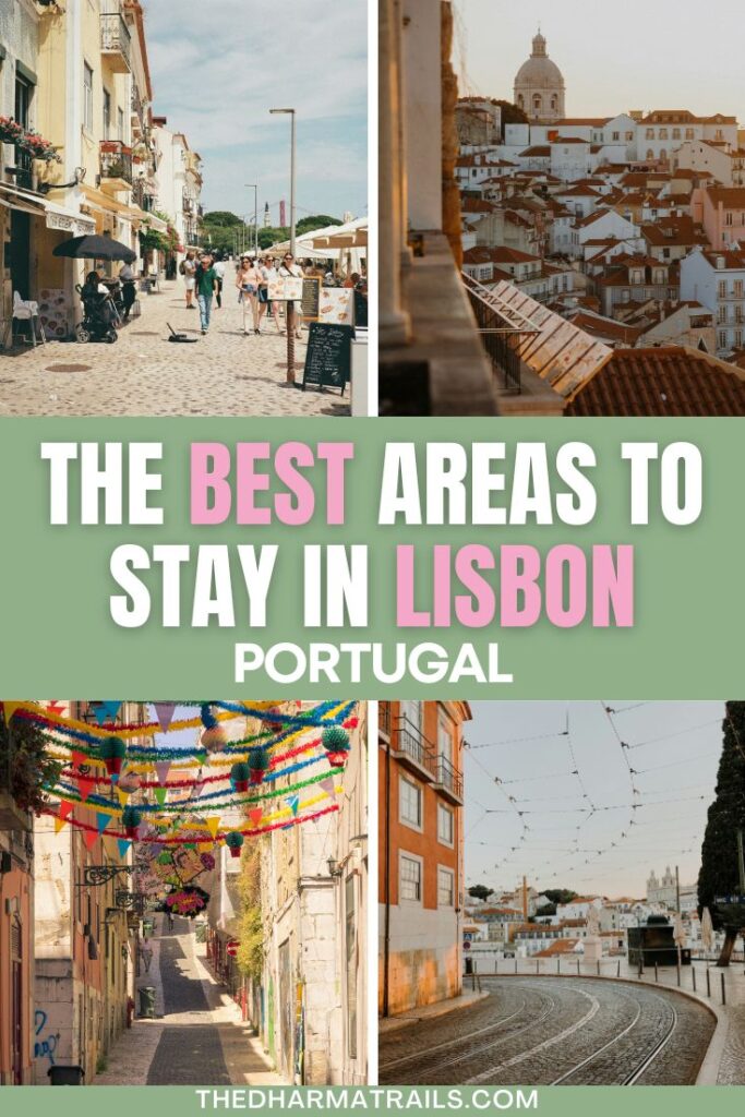 highlights of Lisbon with text overlay Best areas to stay in Lisbon portugal